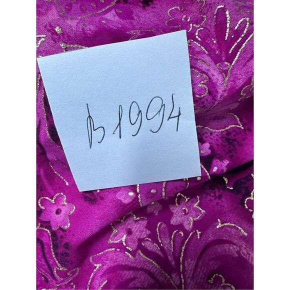 Islander Purple Gold Floral Lightly Padded Skirted One Piece Swimsuit Size 10 - Picture 10 of 10